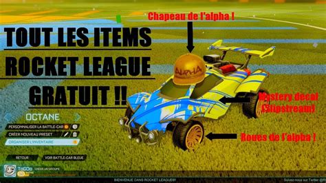 item rocket league gratuit.